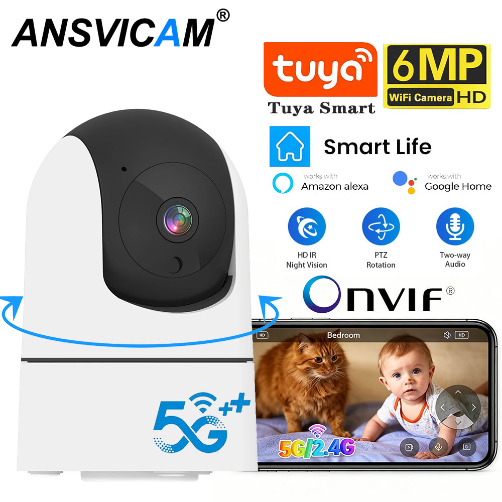Home Security Google Camera - 2K 6MP 미니 5G 와이파이 투야