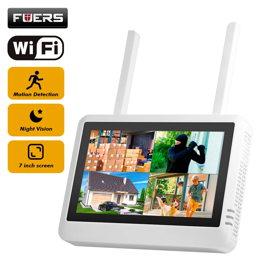 Home Security Systems - FUERS 8CH 무선 NVR 보안 시스템