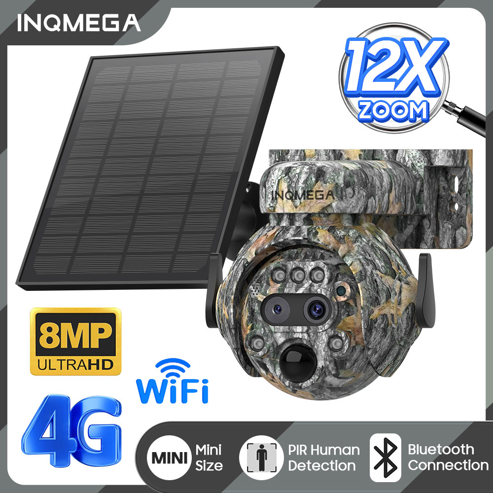 Home Security Panel - INQMEGA 8MP 태양열 구동 카메라 4K