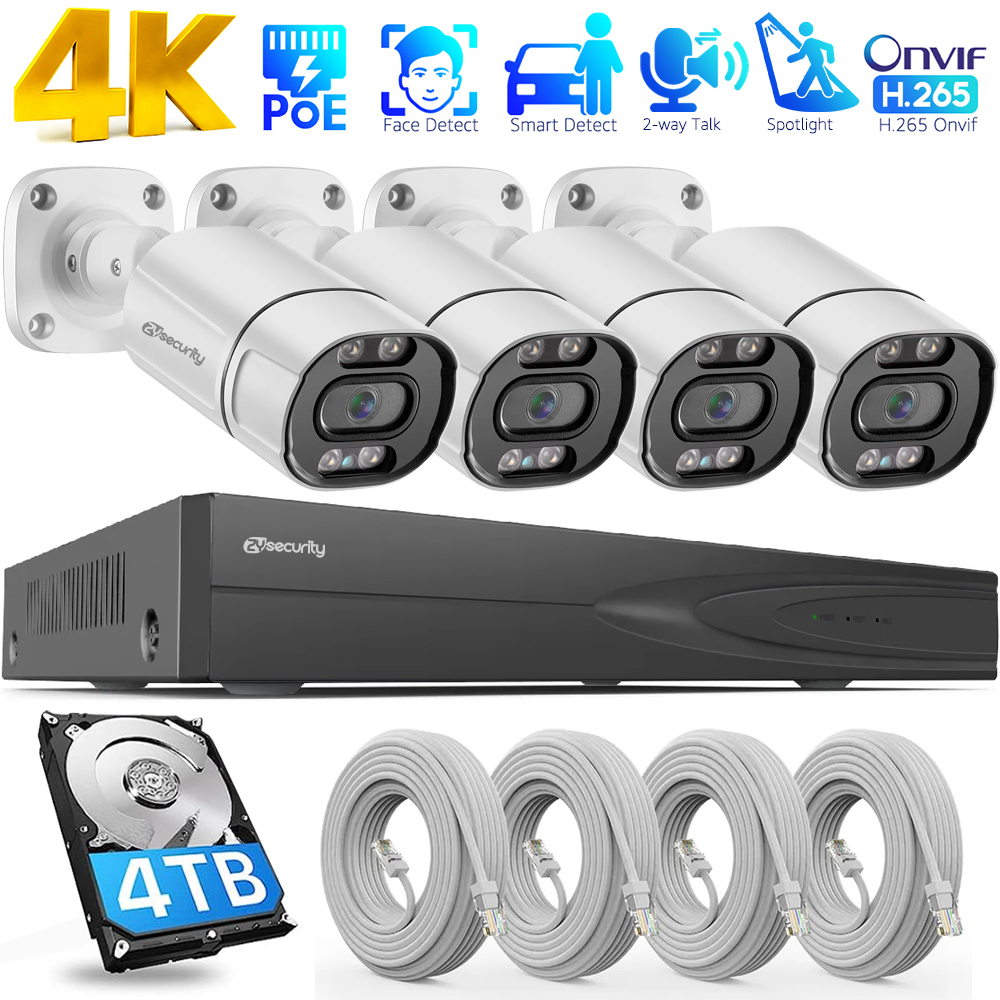 Home Security Nvr - 4K PoE 보안 카메라 시스템 4채널