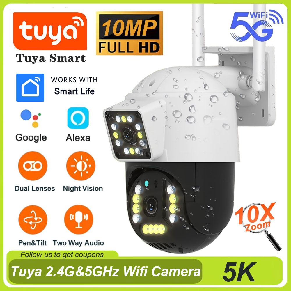 Home Security Google Camera - Tuya 듀얼 렌즈 5G Wifi 야외
