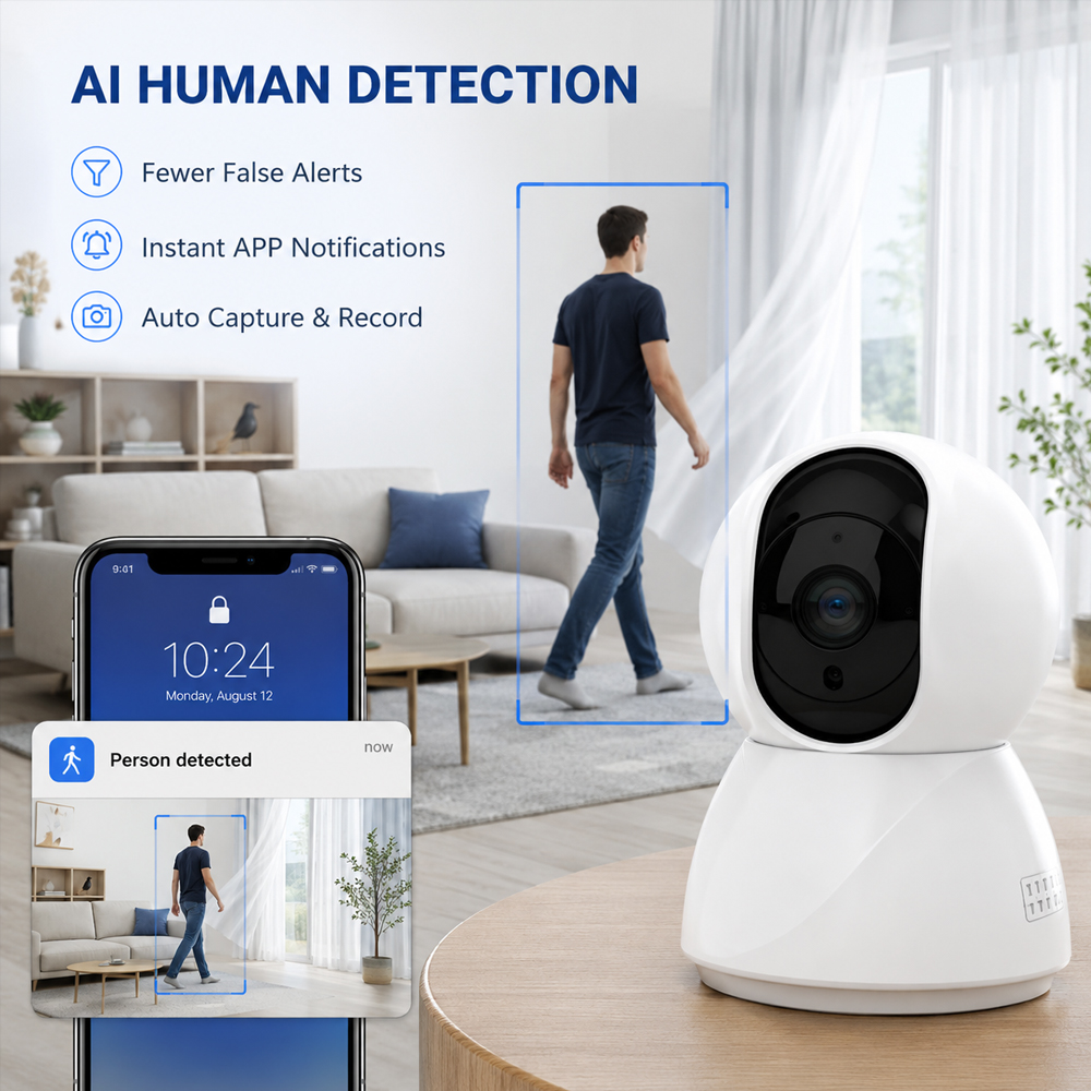 5MP WiFi 실내 보안 카메라 AI 스마트 자동 추 - Home Security Google Camera 리뷰 및 가격