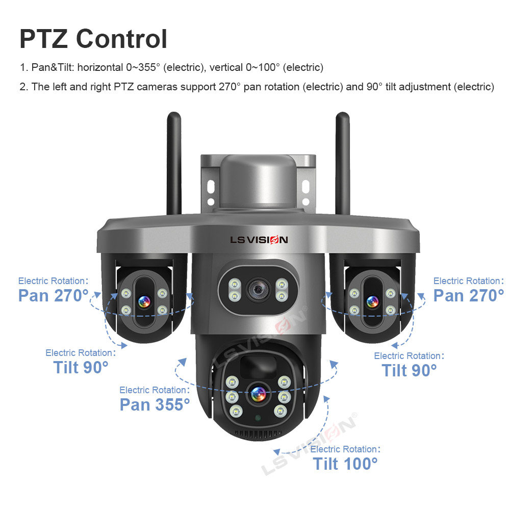 LS VISION 다중 렌즈 3화면 와이파이 야외 보안 - Home Yard Security Cameras 리뷰 및 가격