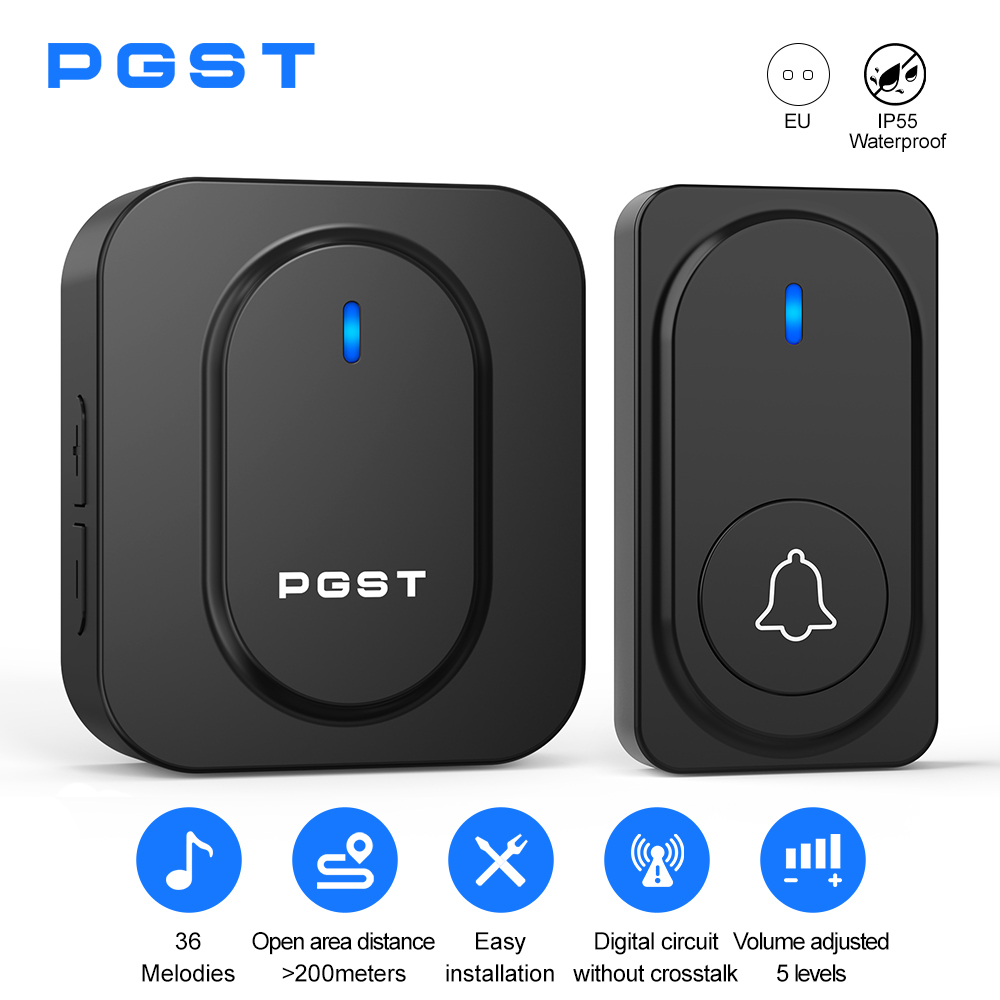 PGST 무선 초인종 36 차임 LED 조명 홈 보안  - Home Security Installation 리뷰 및 가격