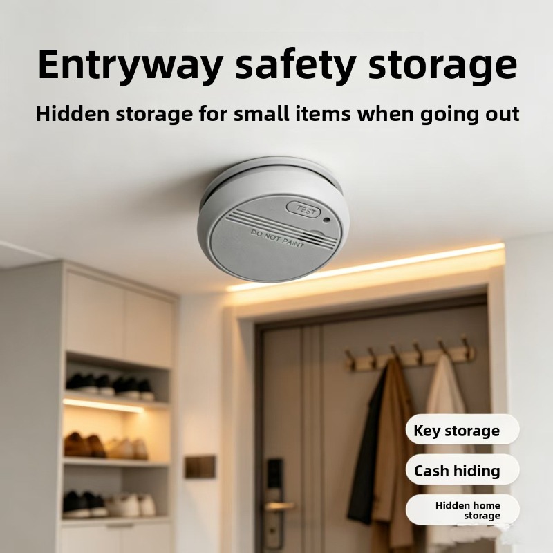 실물과 같은 연기 감지기 모양의 비밀 수납함 - 열쇠, - Home Security Installation 리뷰 및 가격