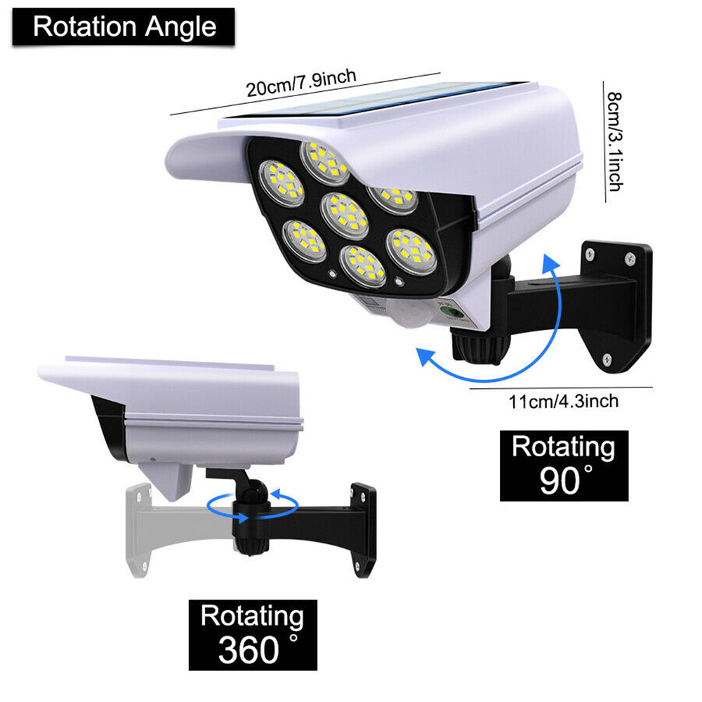 야외 태양광 모션 센서 보안 더미 카메라, IP65 방 - Home Security Flood Lights 리뷰 및 가격