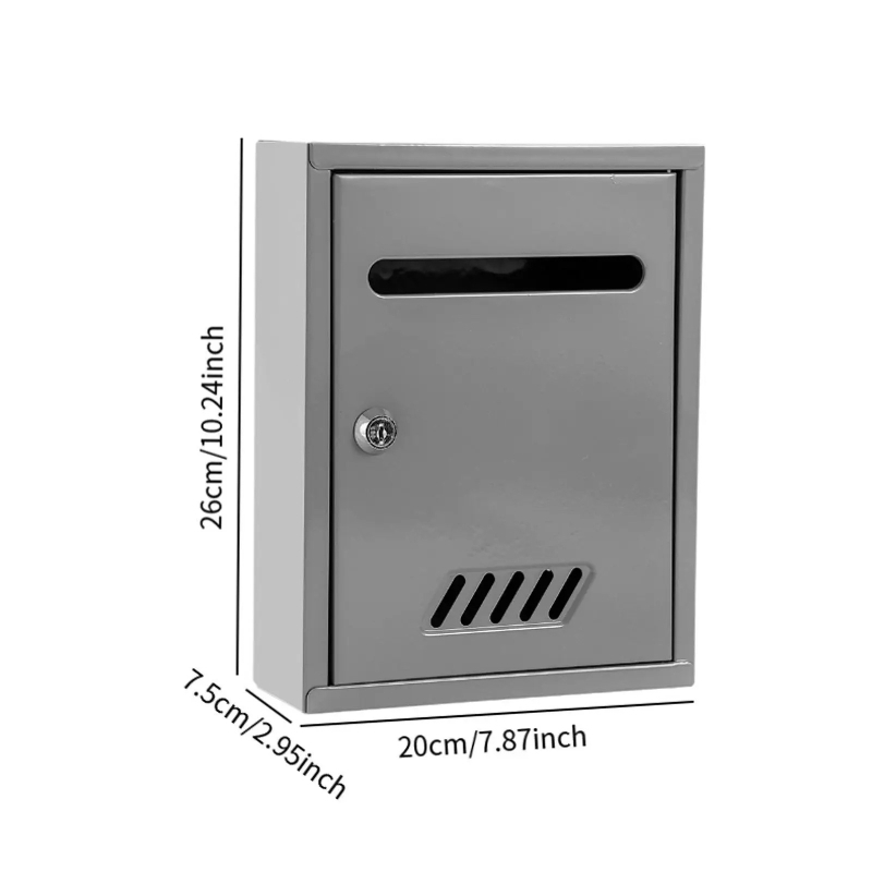 벽걸이형 잠금식 우편함, 방풍 금속 우편물 수납함, 현 - Home Security Number 리뷰 및 가격