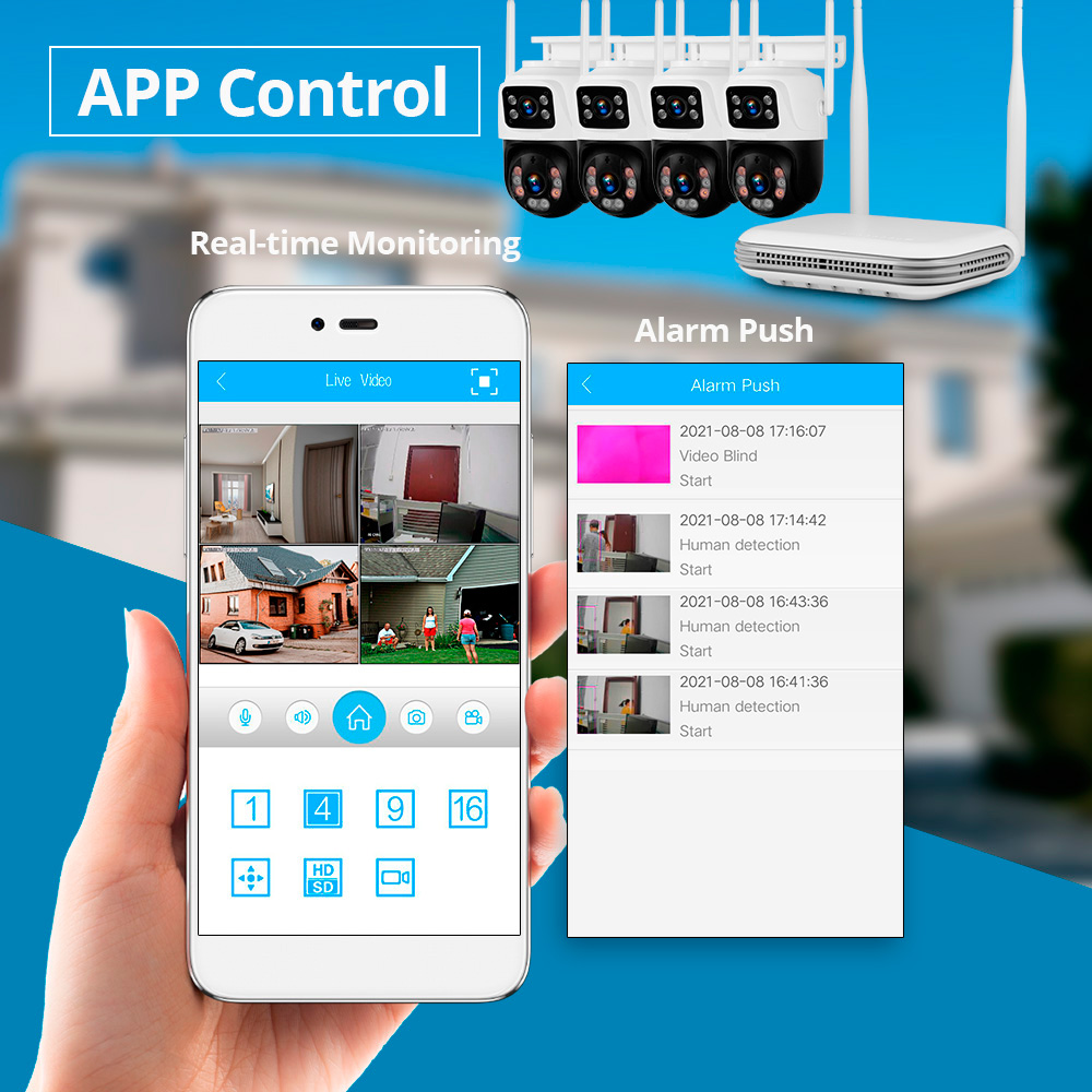 KERUI 방수 6MP HD 무선 듀얼 렌즈 PTZ W - Home Security Nvr 리뷰 및 가격