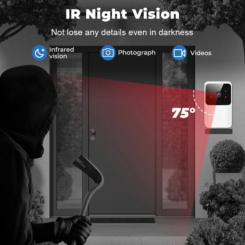 스마트 홈 WiFi 비디오 초인종 무선 전화 양방향 인 - Home Security Prices 리뷰 및 가격