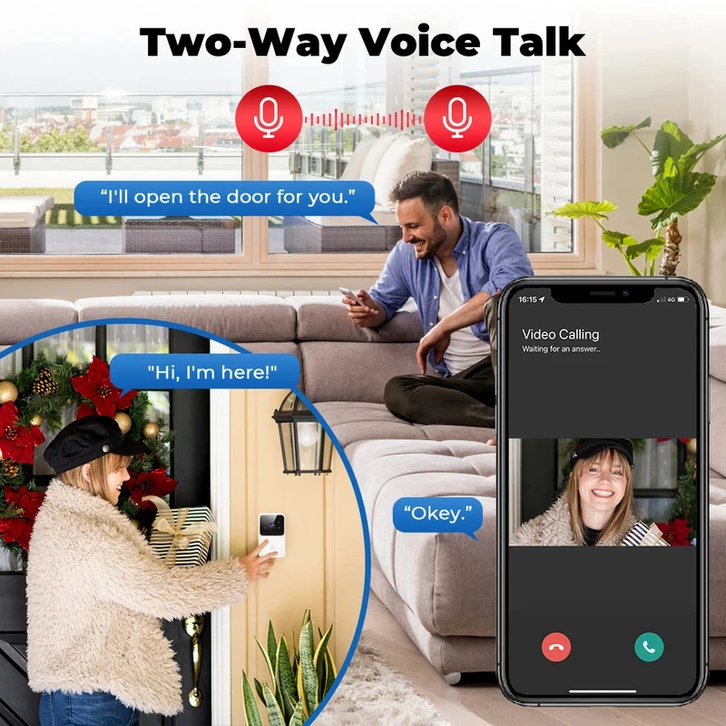 스마트 홈 WiFi 비디오 초인종 무선 전화 양방향 인 - Home Security Prices 리뷰 및 가격