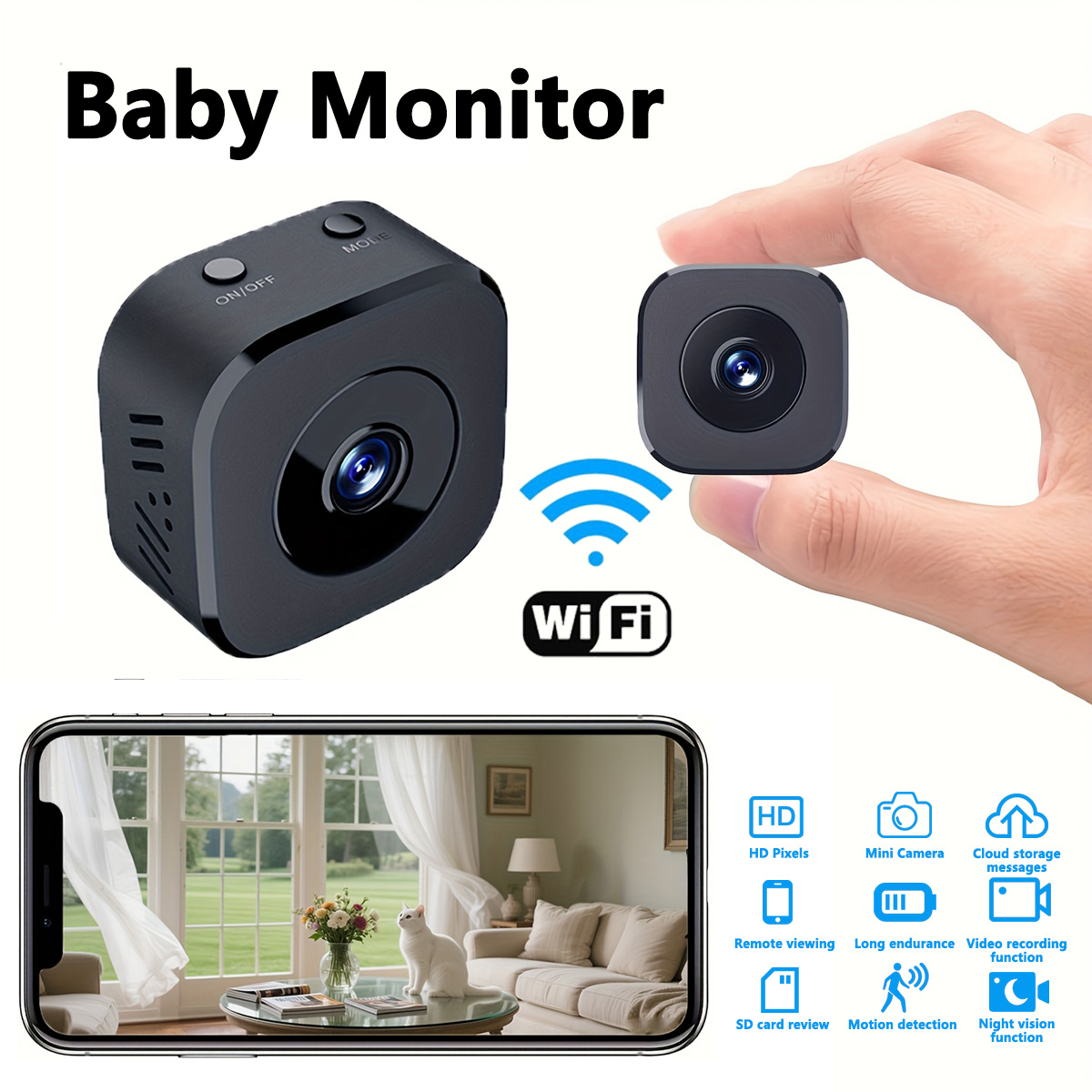 1080P HD 미니 WiFi 카메라 실내 안전 보안  - Home Security Panel 리뷰 및 가격