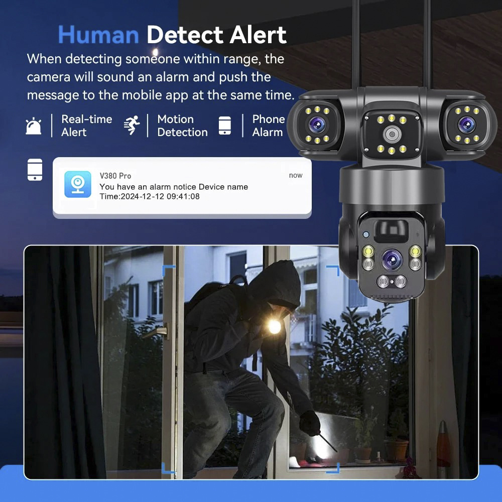 4G 태양광 카메라 3렌즈 3화면 360도 파노라마 모 - Home Yard Security Cameras 리뷰 및 가격