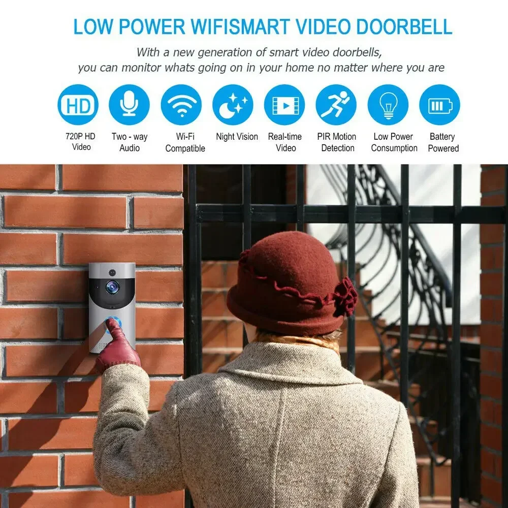 720P HD 스마트 홈 무선 와이파이 초인종 카메라, - Home Security Prices 리뷰 및 가격