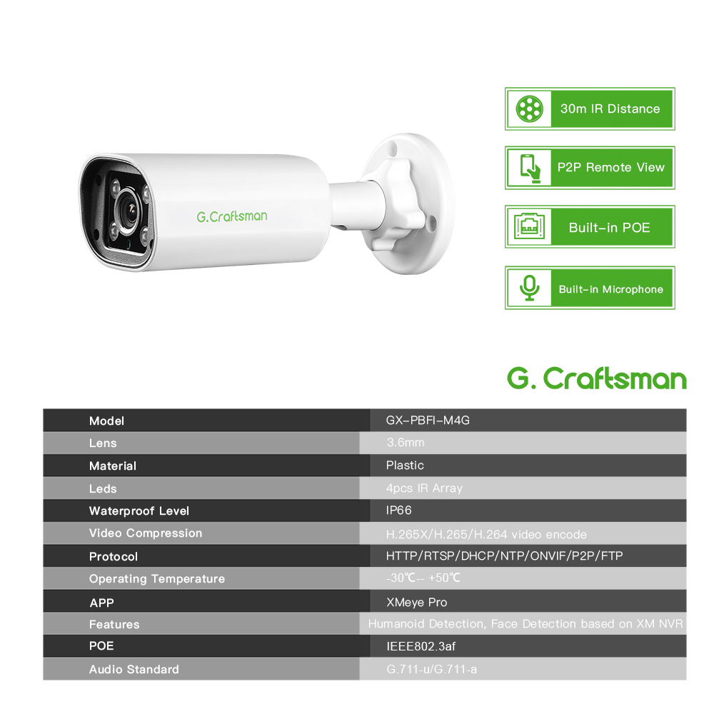 C GC PB 4MP POE IP 카메라, 내장 마이크 - Home Security And Cameras 리뷰 및 가격
