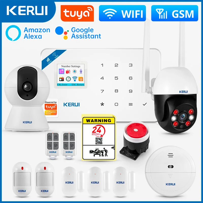KERUI W181 알람 시스템 보안 홈 WIFI GS - Home Security Google Camera 리뷰 및 가격