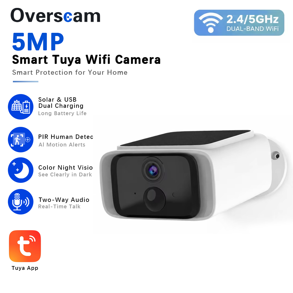 Tuya 5MP 태양광 보안 카메라 가정용 무선 야외  - Home Yard Security Cameras 리뷰 및 가격