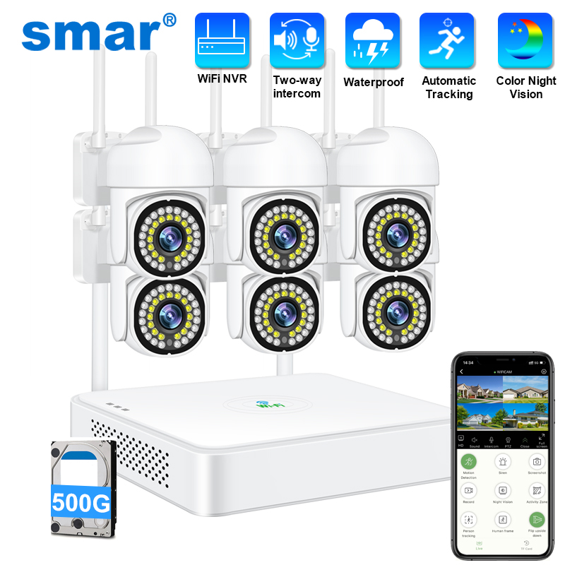 Smar 3MP 무선 CCTV 보안 카메라 시스템 PT - Home Yard Security Cameras 리뷰 및 가격