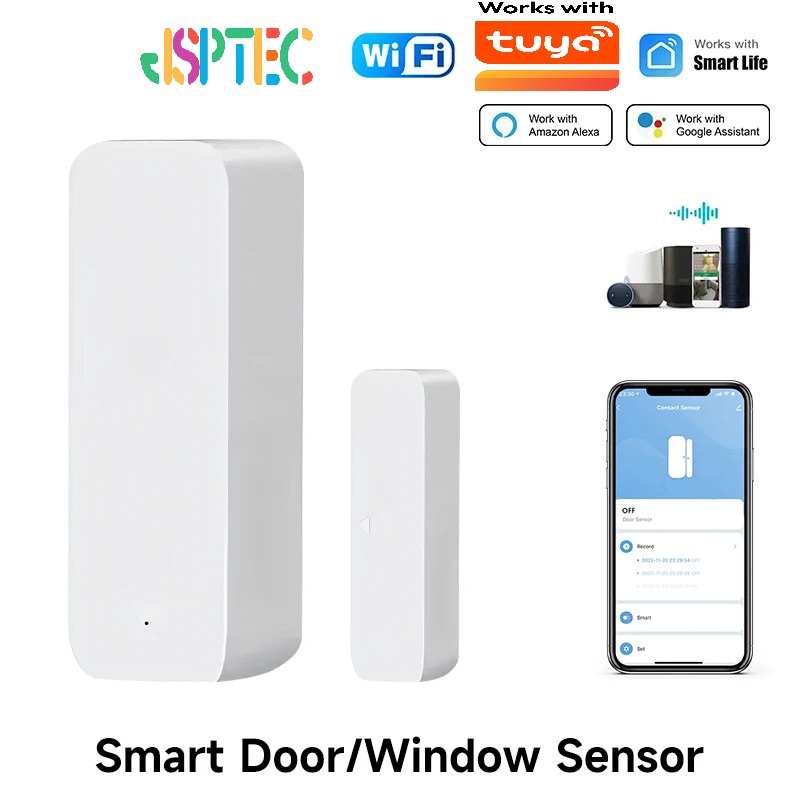Tuya WiFi 스마트 도어 센서 도어 개방형 폐쇄  - Home Security Company 리뷰 및 가격