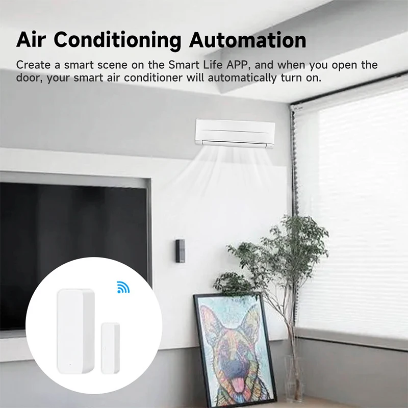 Tuya WiFi 스마트 도어 센서 도어 개방형 폐쇄  - Home Security Company 리뷰 및 가격